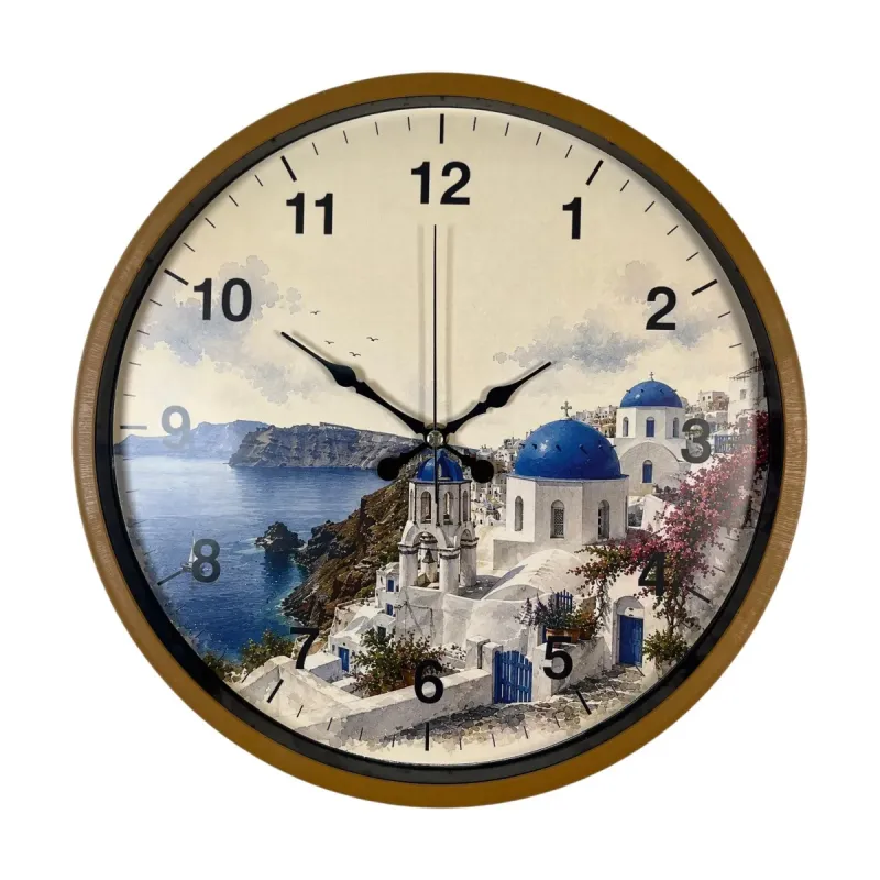 Kahverengi Plastik Duvar Saati 36 cm · Model PP-36108I