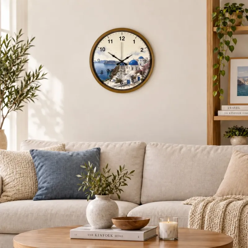 Kahverengi Plastik Duvar Saati 36 cm · Model PP-36108I