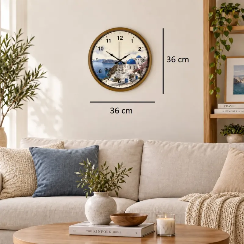Kahverengi Plastik Duvar Saati 36 cm · Model PP-36108I