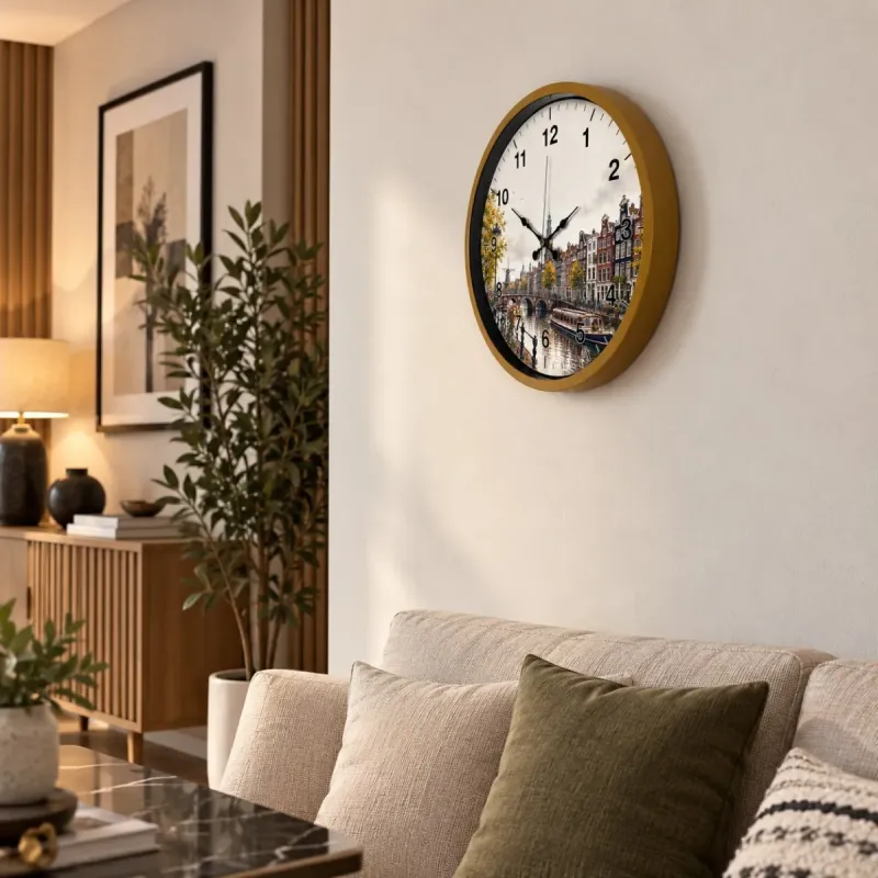 Kahverengi Plastik Duvar Saati 36 cm · Model PP-36109I