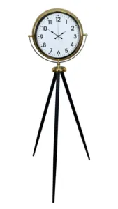 Gold Metal Ayaklı Tripod Saat 150 x 45 cm · Model AS-4001G