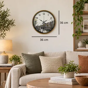 Kahverengi Plastik Duvar Saati 36 cm · Model PP-36109I