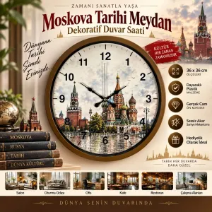 Kahverengi Plastik Duvar Saati 36 cm · Model PP-36110I