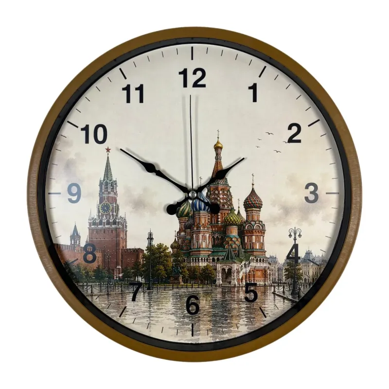 Kahverengi Plastik Duvar Saati 36 cm · Model PP-36110I