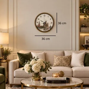 Kahverengi Plastik Duvar Saati 36 cm · Model PP-36110I