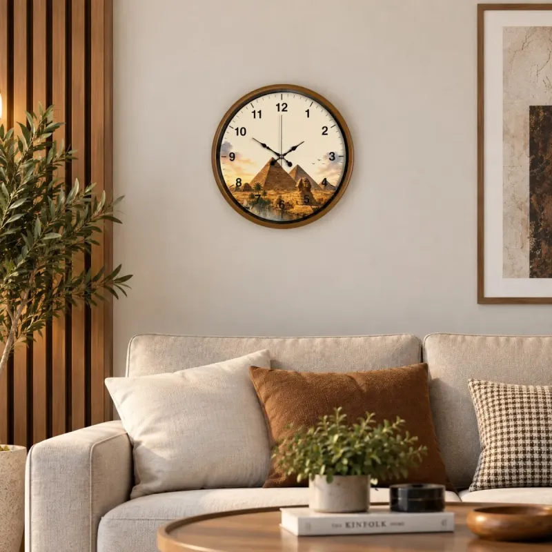 Kahverengi Plastik Duvar Saati 36 cm · Model PP-36111I