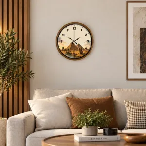 Kahverengi Plastik Duvar Saati 36 cm · Model PP-36111I