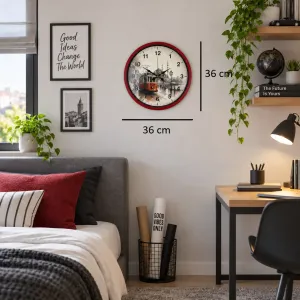 Kırmızı Plastik Duvar Saati 36 cm · Model PP-36101R