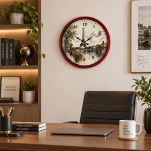 Kırmızı Plastik Duvar Saati 36 cm · Model PP-36104R