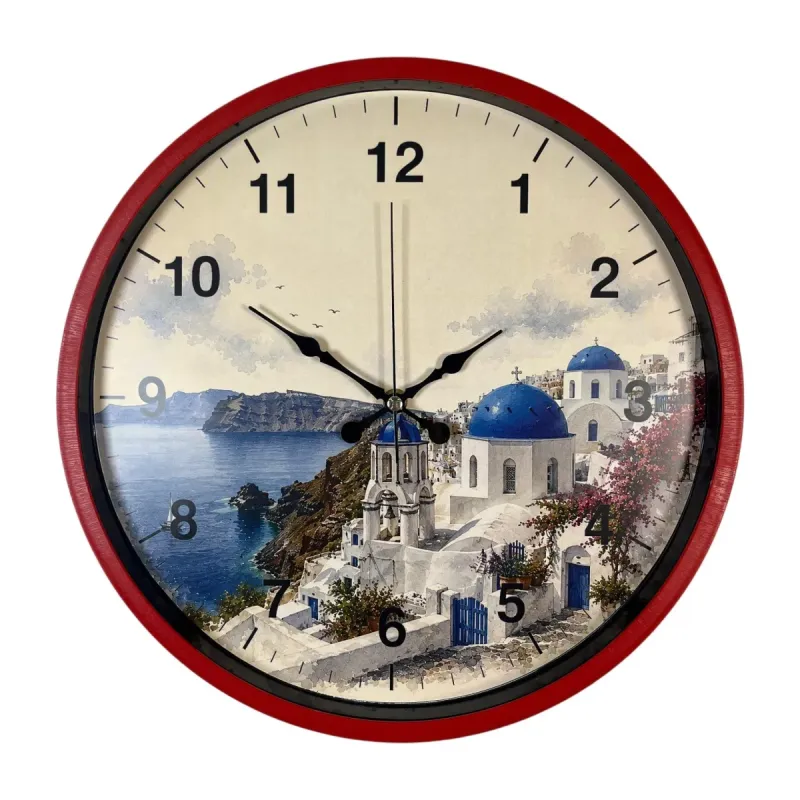 Kırmızı Plastik Duvar Saati 36 cm · Model PP-36108R