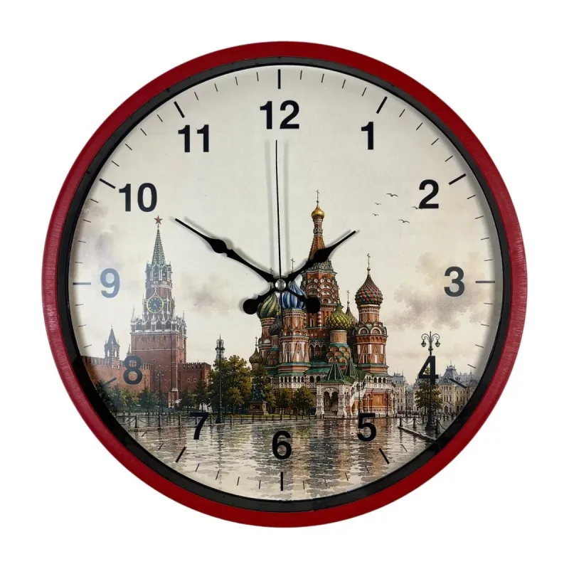Kırmızı Plastik Duvar Saati 36 cm · Model PP-36110R