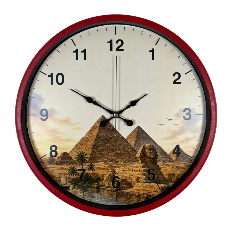 Kırmızı Plastik Duvar Saati 36 cm · Model PP-36111R