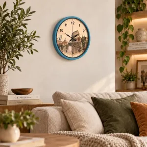 Roma Rakamlı Turkuaz Plastik Duvar Saati 36 cm · Model PP-36106T
