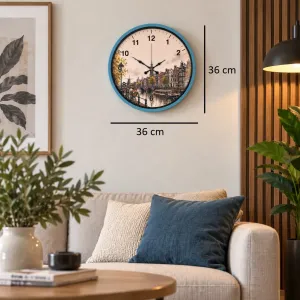 Turkuaz Plastik Duvar Saati 36 cm · Model PP-36109T