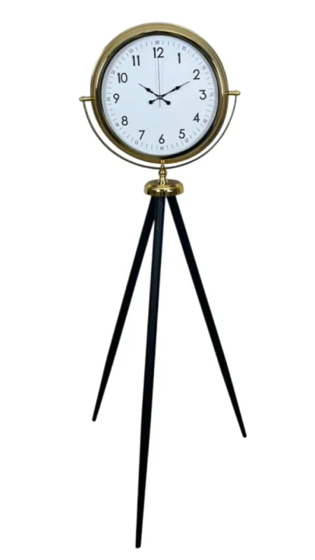 Gold Metal Ayaklı Tripod Saat 150 x 45 cm · Model AS-4005G