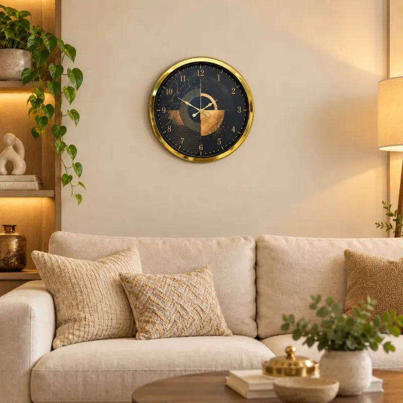 Gold Metal Duvar Saati 40 cm · Model 40122G