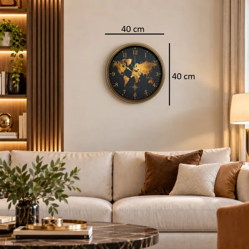 Eskitme Metal Duvar Saati 40 cm · Model 40123E