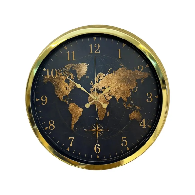 Gold Metal Duvar Saati 40 cm · Model 40123G