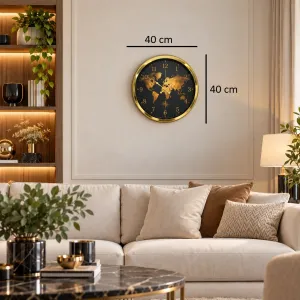 Gold Metal Duvar Saati 40 cm · Model 40123G