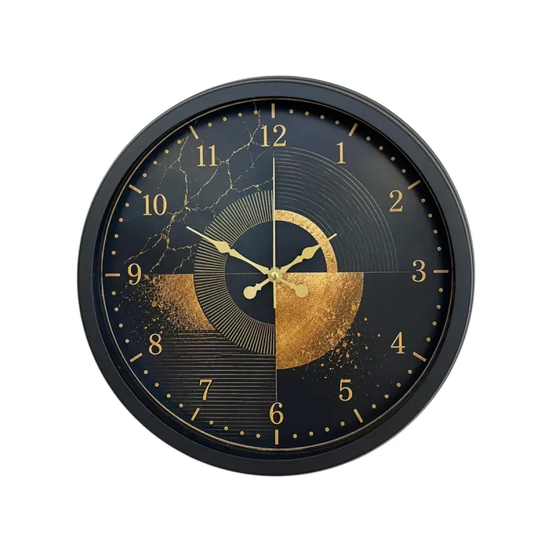 Siyah Metal Duvar Saati 40 cm · Model 40122B