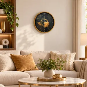 Kahverengi Plastik Duvar Saati 36 cm · Model PP-36122I