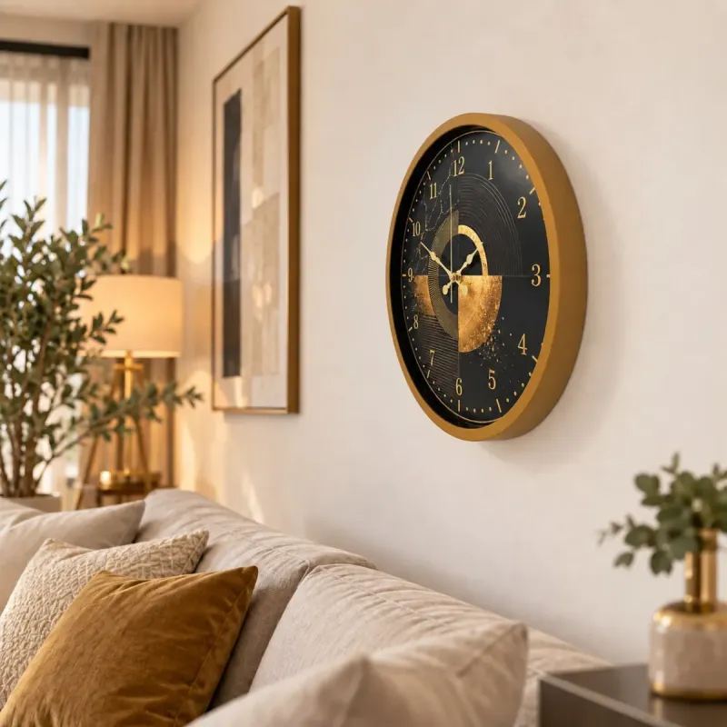 Kahverengi Plastik Duvar Saati 36 cm · Model PP-36122I