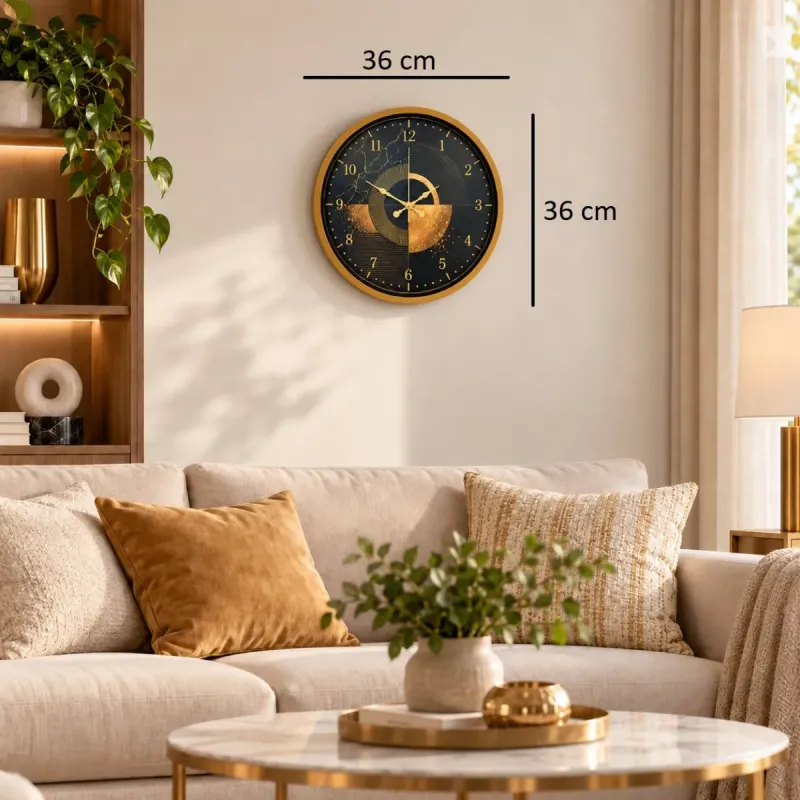Kahverengi Plastik Duvar Saati 36 cm · Model PP-36122I