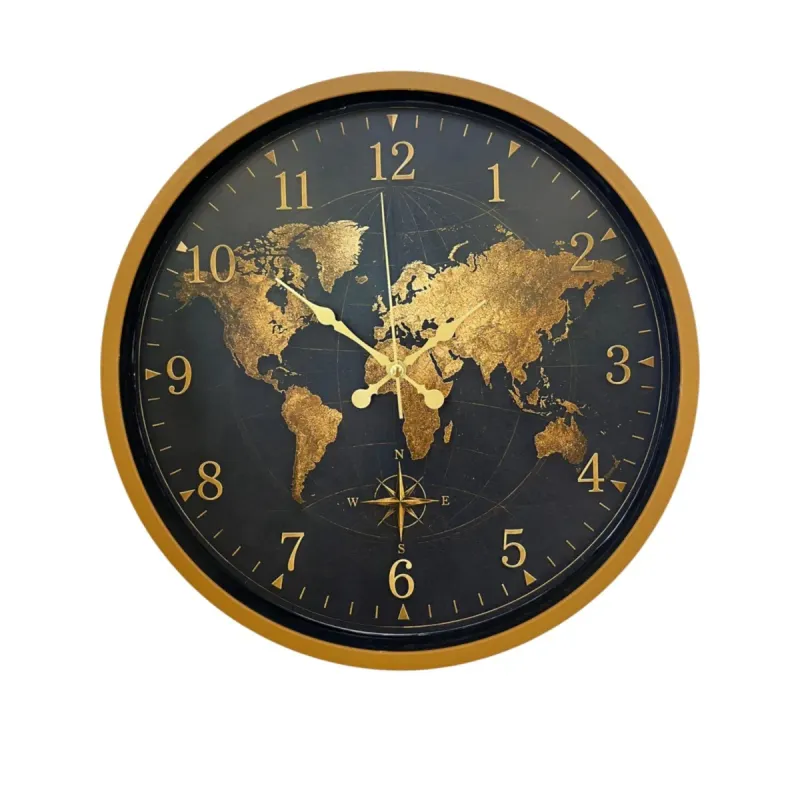 Kahverengi Plastik Duvar Saati 36 cm · Model PP-36123I