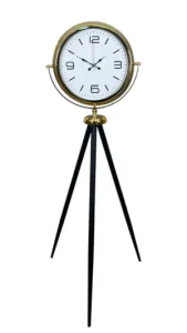 Gold Metal Ayaklı Tripod Saat 150 x 45 cm · Model AS-4008G