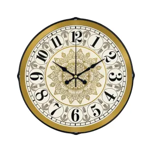 Bombeli Camlı Gold Plastik Duvar Saati 35 cm · Model BM-3517
