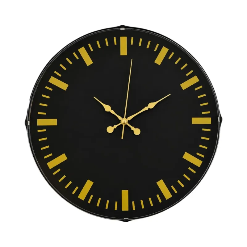 Bombeli Camlı Gold Plastik Duvar Saati 35 cm · Model BM-3588