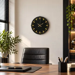 Bombeli Camlı Gold Plastik Duvar Saati 35 cm · Model BM-3588