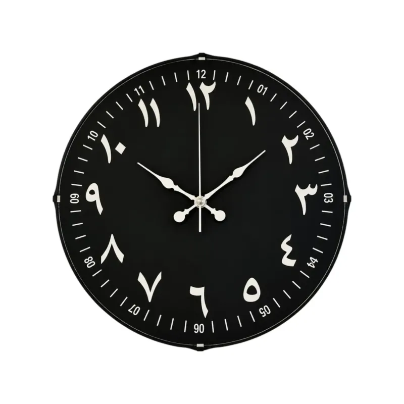Bombeli Camlı Beyaz Plastik Duvar Saati 35 cm · Model BM-3592