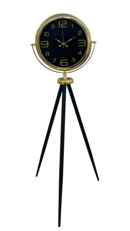 Gold Metal Ayaklı Tripod Saat 150 x 45 cm · Model AS-4010G