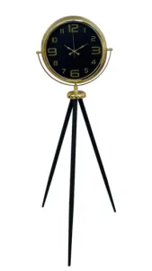 Gold Metal Ayaklı Tripod Saat 150 x 45 cm · Model AS-4010G