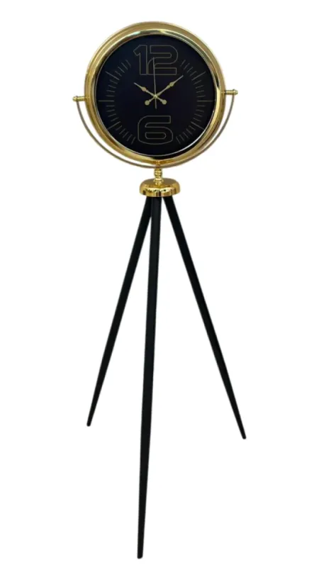 Gold Metal Ayaklı Tripod Saat 150 x 45 cm · Model AS-4012G