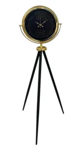 Gold Metal Ayaklı Tripod Saat 150 x 45 cm · Model AS-4012G