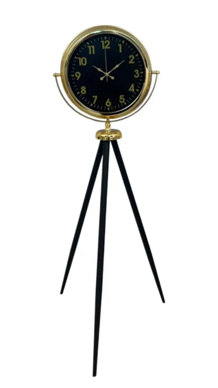 Gold Metal Ayaklı Tripod Saat 150 x 45 cm · Model AS-4023G