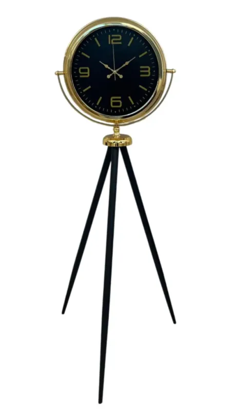 Gold Metal Ayaklı Tripod Saat 150 x 45 cm · Model AS-4044G