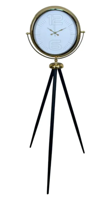Gold Metal Ayaklı Tripod Saat 150 x 45 cm · Model AS-4048G