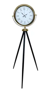 Gold Metal Ayaklı Tripod Saat 150 x 45 cm · Model AS-4055G