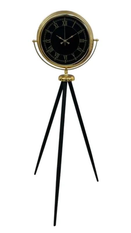 Gold Metal Ayaklı Tripod Saat 150 x 45 cm · Model AS-4072G