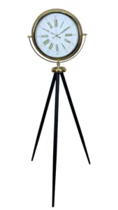 Gold Metal Ayaklı Tripod Saat 150 x 45 cm · Model AS-4074G