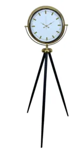 Gold Metal Ayaklı Tripod Saat 150 x 45 cm · Model AS-4086G