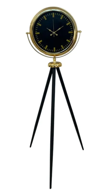 Gold Metal Ayaklı Tripod Saat 150 x 45 cm · Model AS-4088G