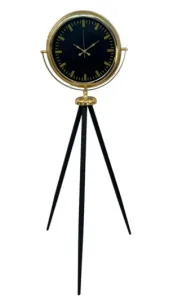 Gold Metal Ayaklı Tripod Saat 150 x 45 cm · Model AS-4088G