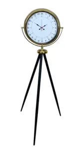 Göstergeli Gold Metal Ayaklı Tripod Saat 150 x 45 cm · Model AS-4097G