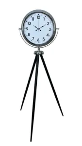 Krom Metal Ayaklı Tripod Saat 150 x 45 cm · Model AS-4001K