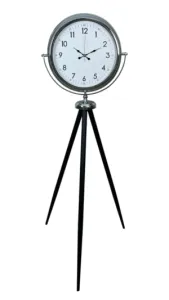 Krom Metal Ayaklı Tripod Saat 150 x 45 cm · Model AS-4005K