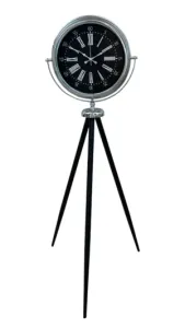 Krom Metal Ayaklı Tripod Saat 150 x 45 cm · Model AS-4059K